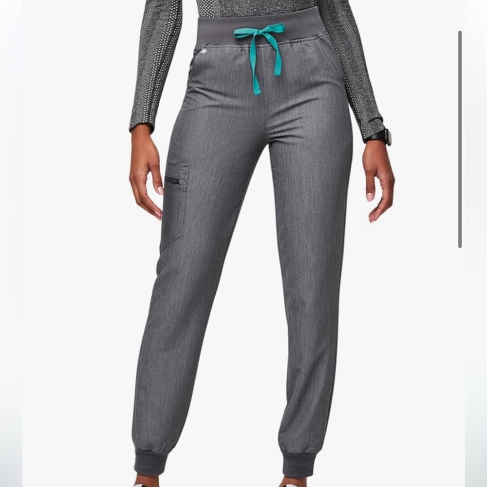 Figs Zamora high waisted charcoal jogger scrub pant xxs/petite